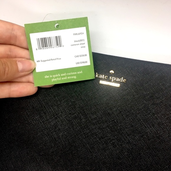 NWT Kate Spade Black Leather Crossbody Purse - Picture 11 of 12